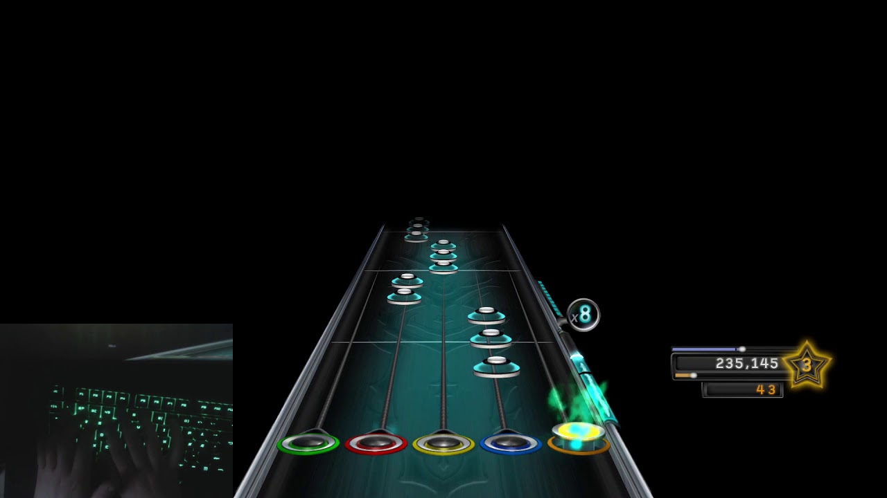 clone hero through the fire and flames